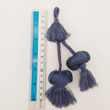 Grey Silk Fabric Ball Tassels, Latkan, Embellishments